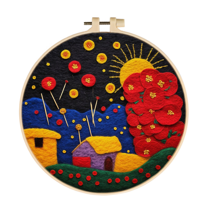 A Prosperous and Thriving Life Wool Needle Felting Painting Kit