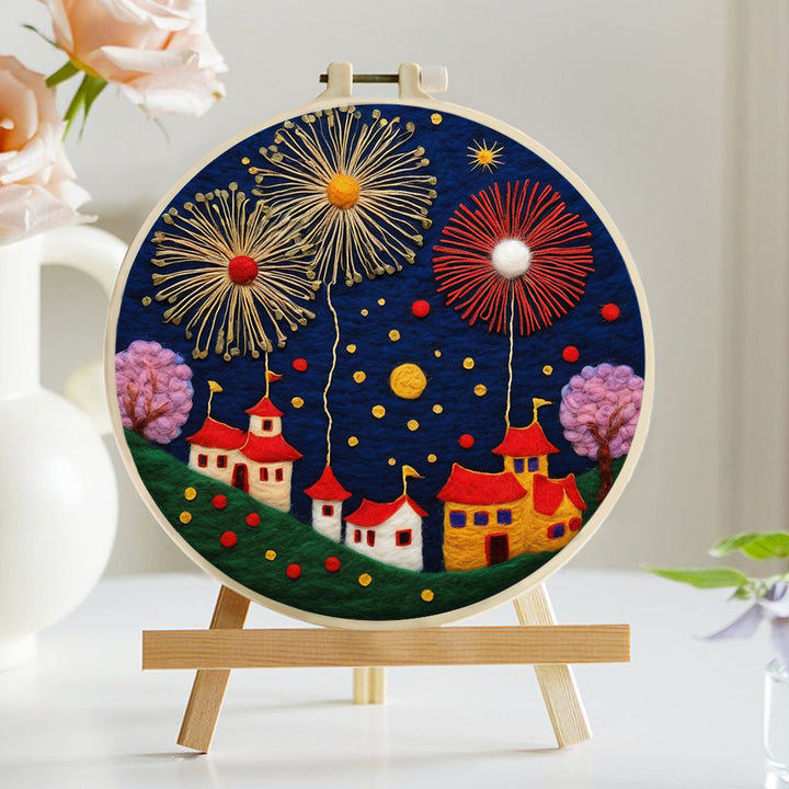 Brilliant Fireworks Wool Needle Felting Painting Kit