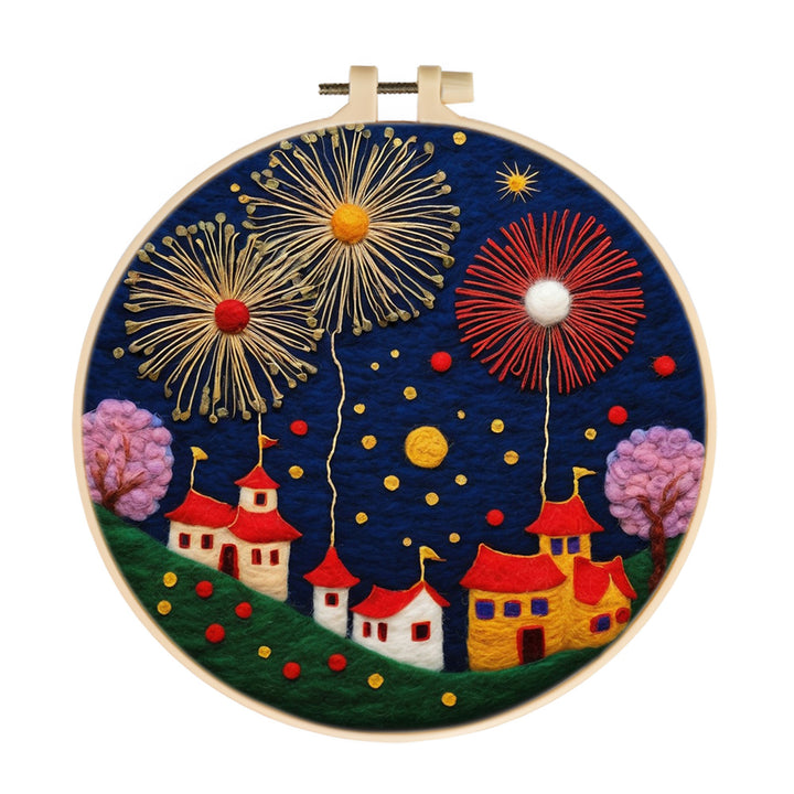 Brilliant Fireworks Wool Needle Felting Painting Kit