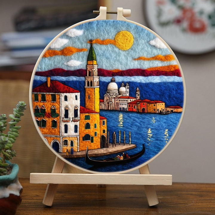 Port City Lighthouse Wool Needle Felting Painting Kit