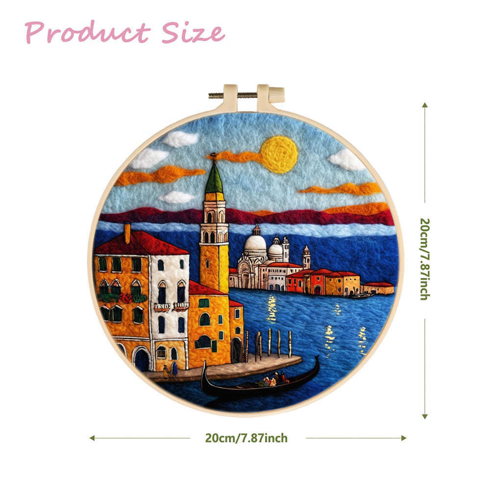 Port City Lighthouse Wool Needle Felting Painting Kit