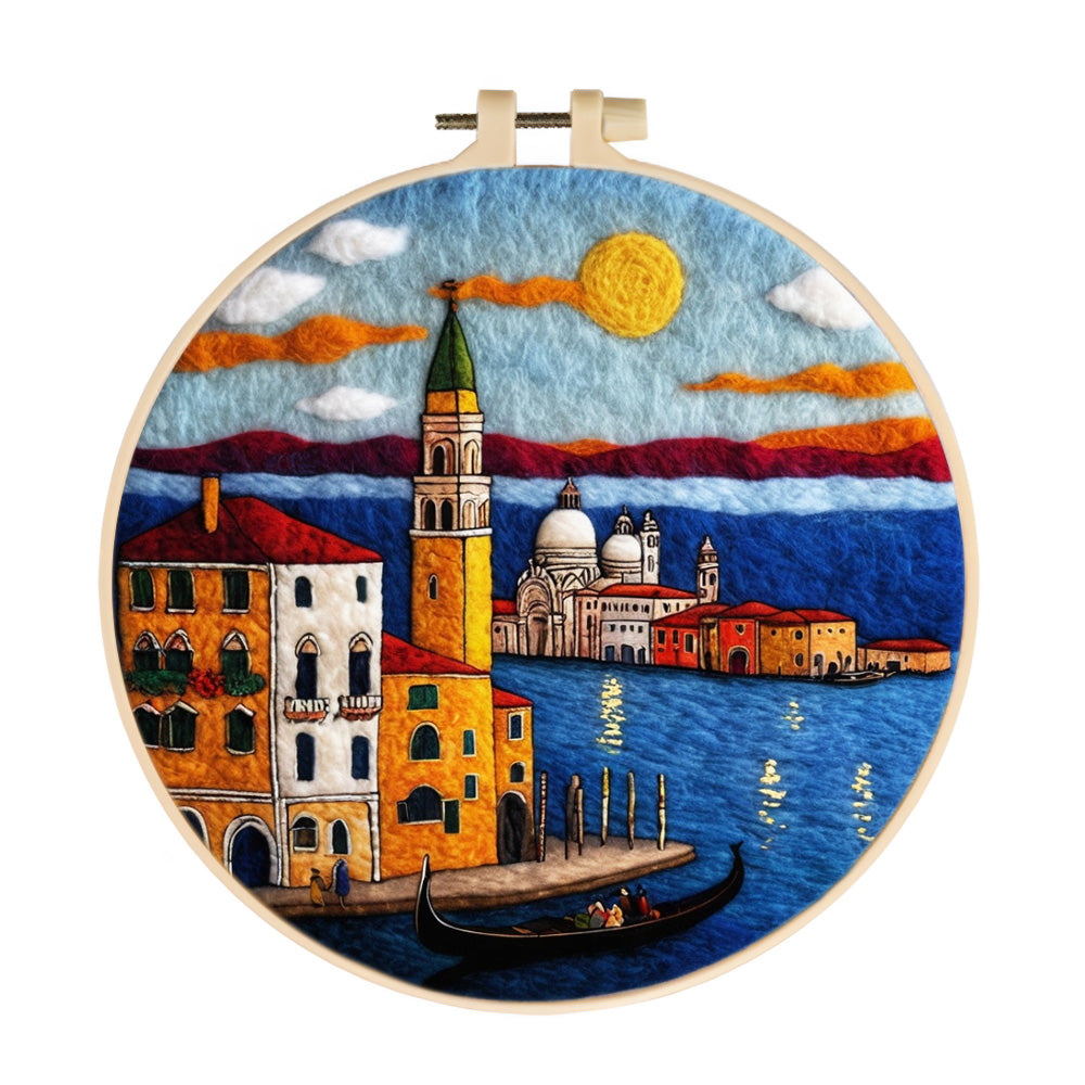 Port City Lighthouse Wool Needle Felting Painting Kit