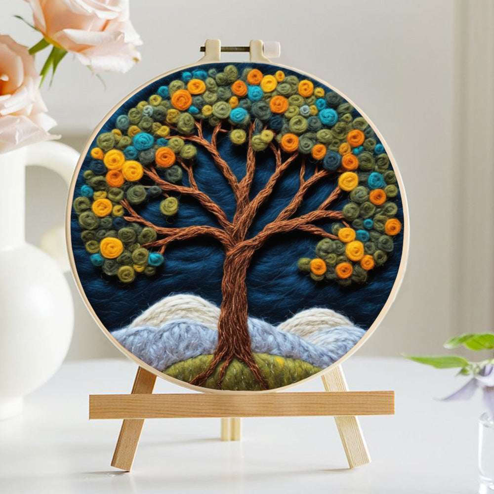 A Tree full of Roses Wool Needle Felting Painting Kit