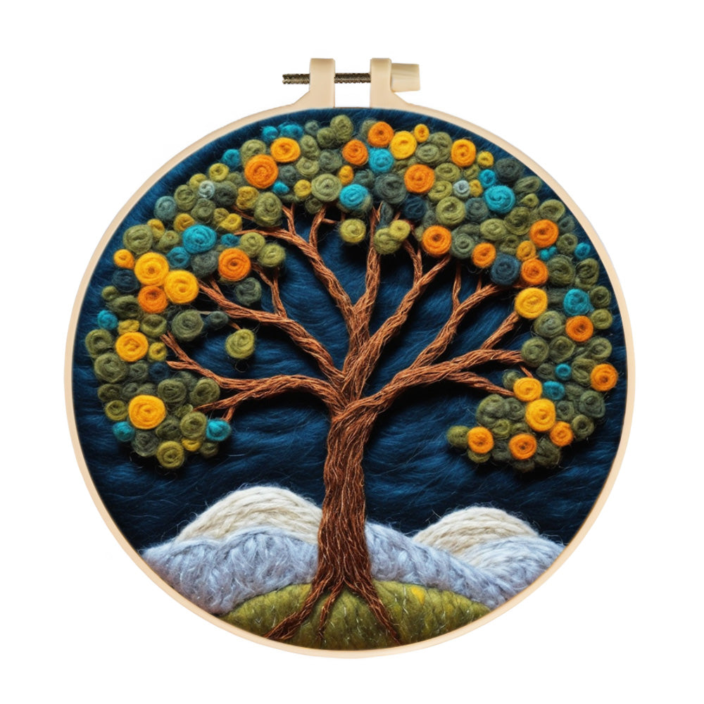 A Tree full of Roses Wool Needle Felting Painting Kit