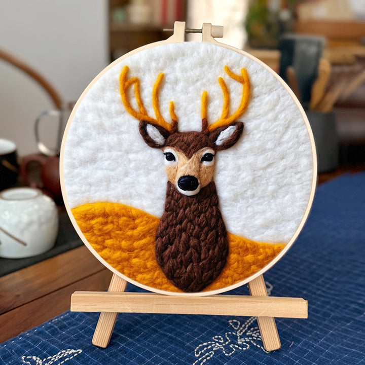 The Gentle Deer Wool Needle Felting Painting Kit