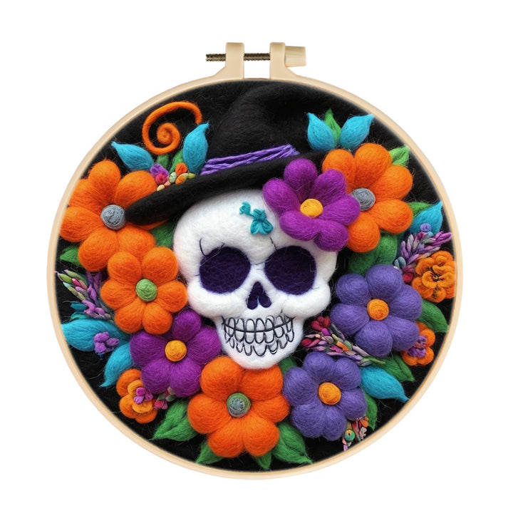 Halloween Skeleton Gentleman Wool Needle Felting Painting Kit