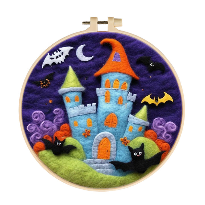 Halloween Bat Castle Wool Needle Felting Painting Kit
