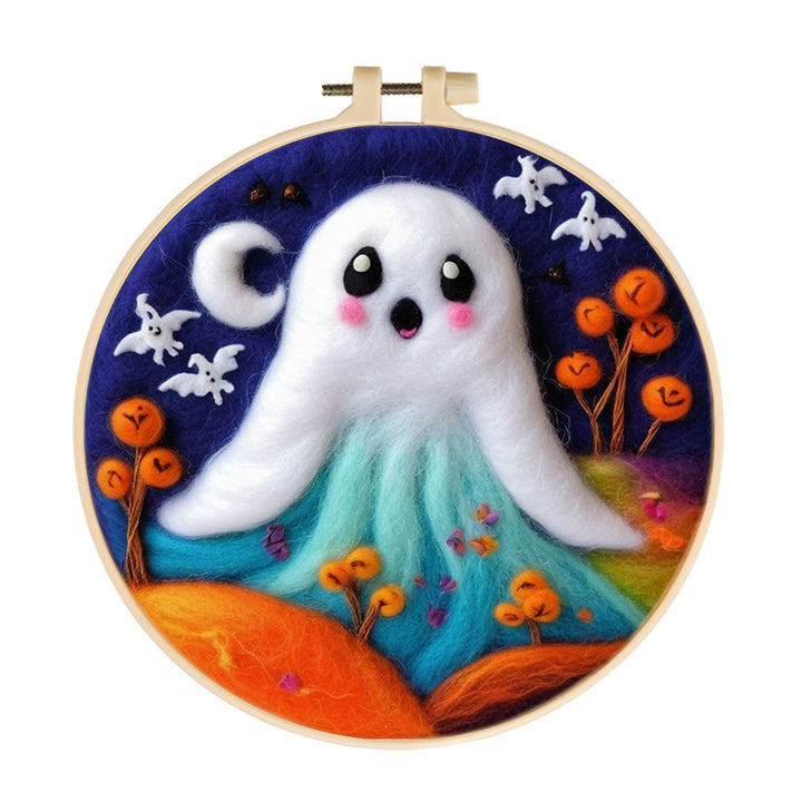 Halloween Plains Ghost Wool Needle Felting Painting Kit