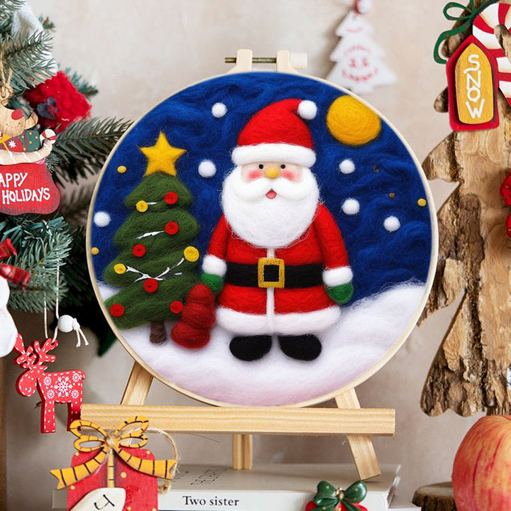 Santa Claus Wool Needle Felting Painting Kit