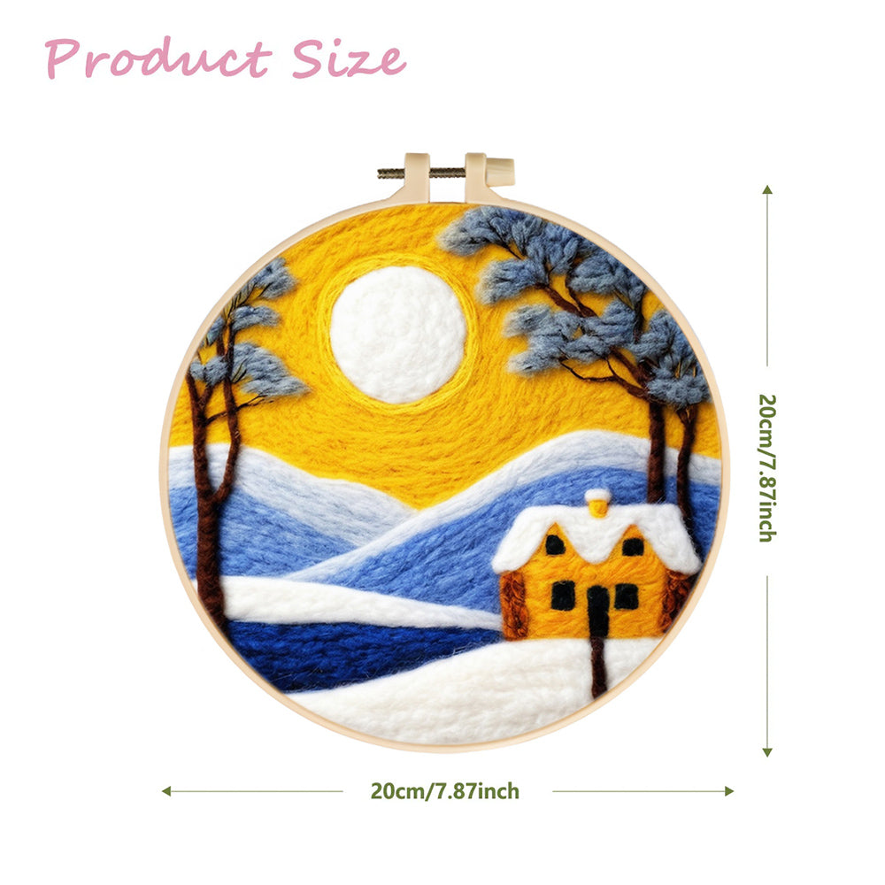 Snow Slope under the Sun Wool Needle Felting Painting Kit