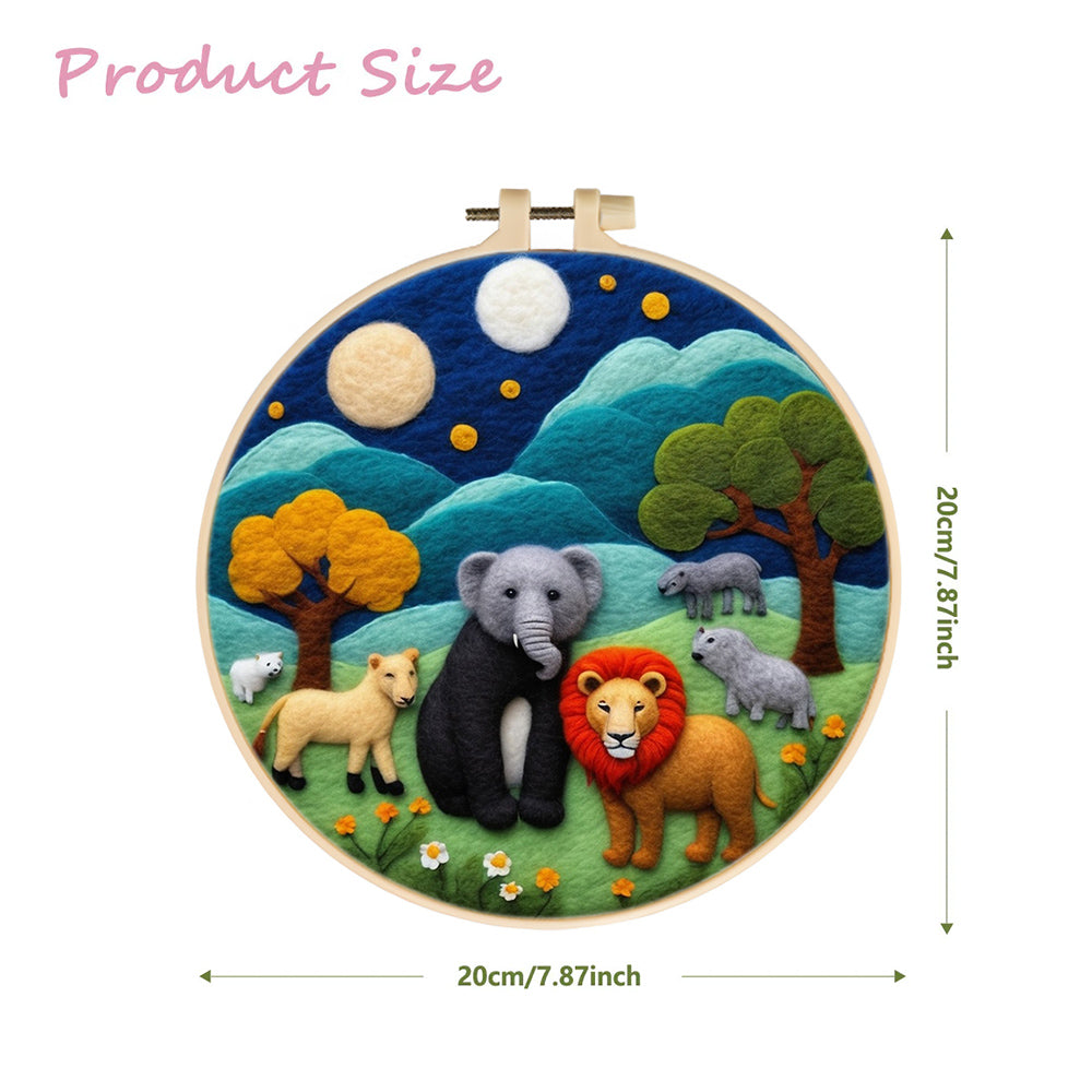 Jungle Beast Wool Needle Felting Painting Kit