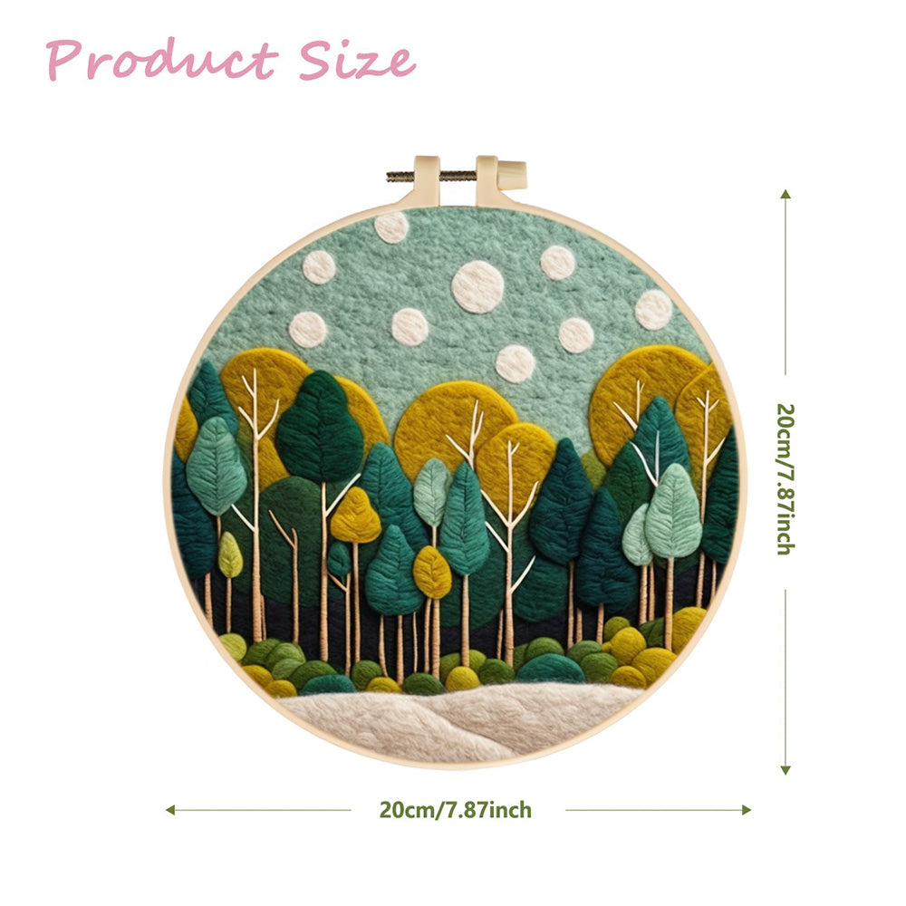 Dense Forest Wool Needle Felting Painting Kit