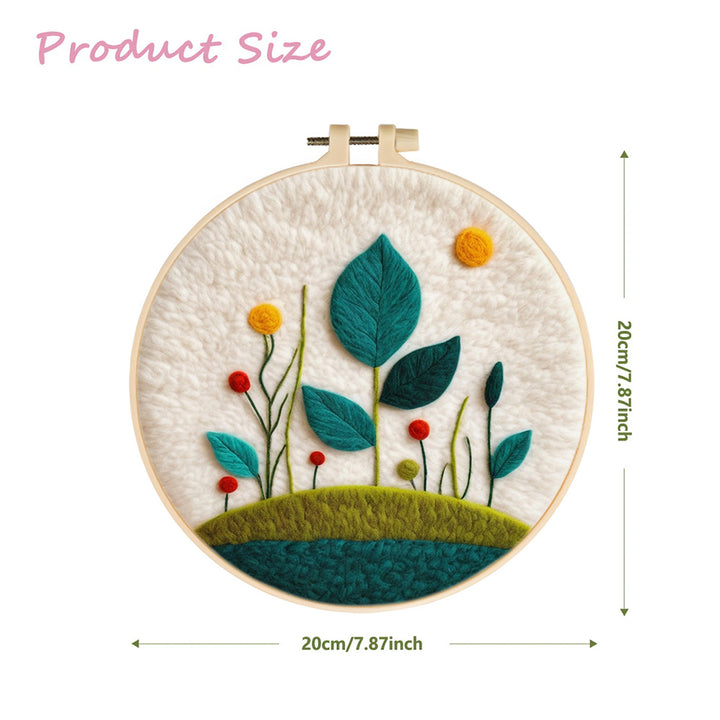 Wildflowers on the Grass Wool Needle Felting Painting Kit