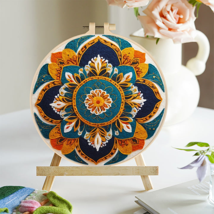 Autumn Mandala Wool Needle Felting Painting Kit