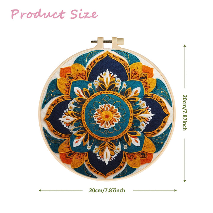 Autumn Mandala Wool Needle Felting Painting Kit