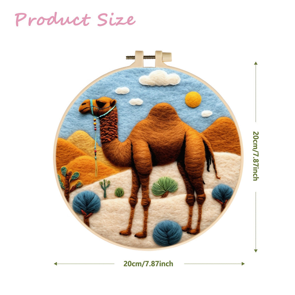 Camel in the Desert Wool Needle Felting Painting Kit