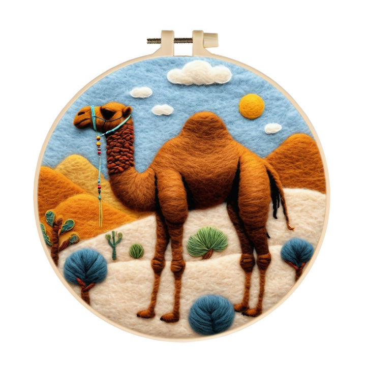 Camel in the Desert Wool Needle Felting Painting Kit