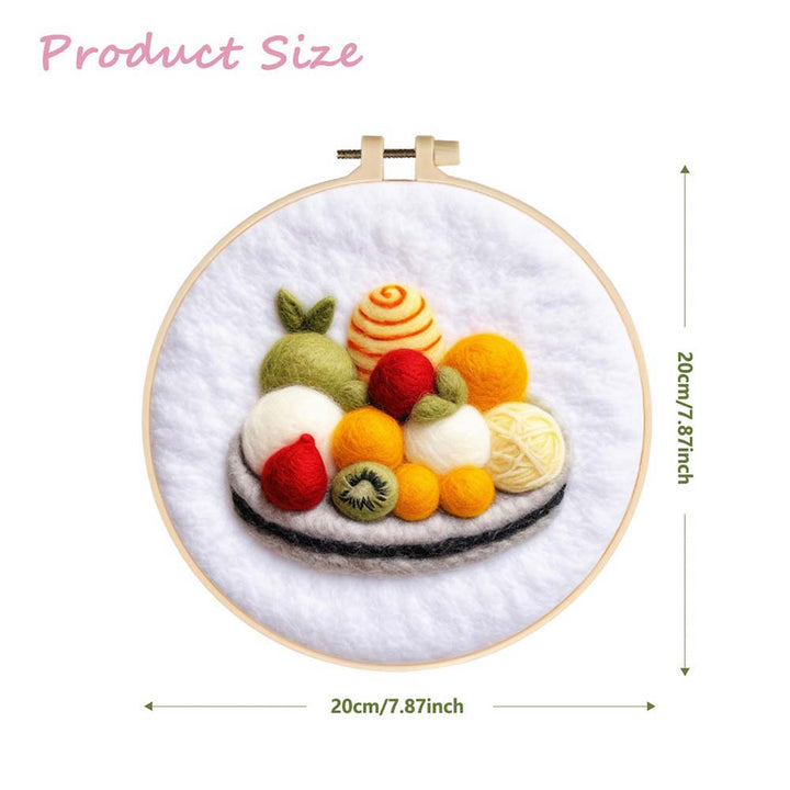 Fruit Ice Cream Balls Wool Needle Felting Painting Kit