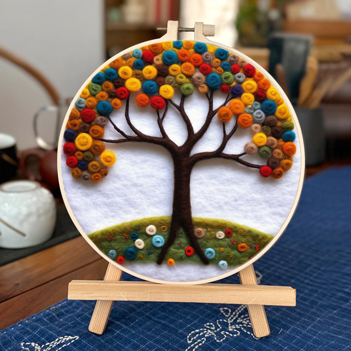Tree of Abundant Fruits Wool Needle Felting Painting Kit