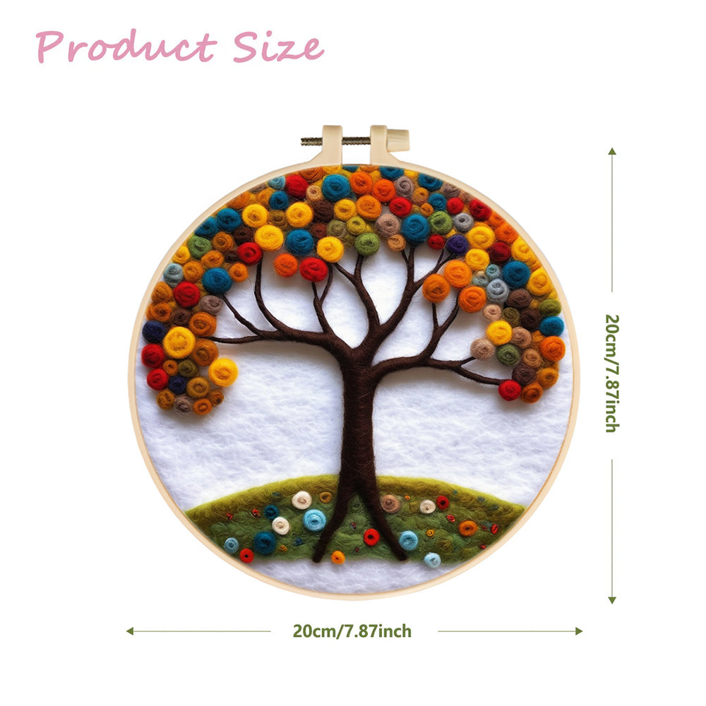 Tree of Abundant Fruits Wool Needle Felting Painting Kit
