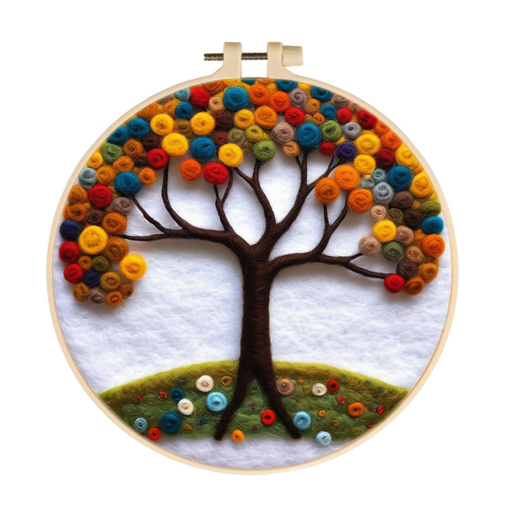 Tree of Abundant Fruits Wool Needle Felting Painting Kit