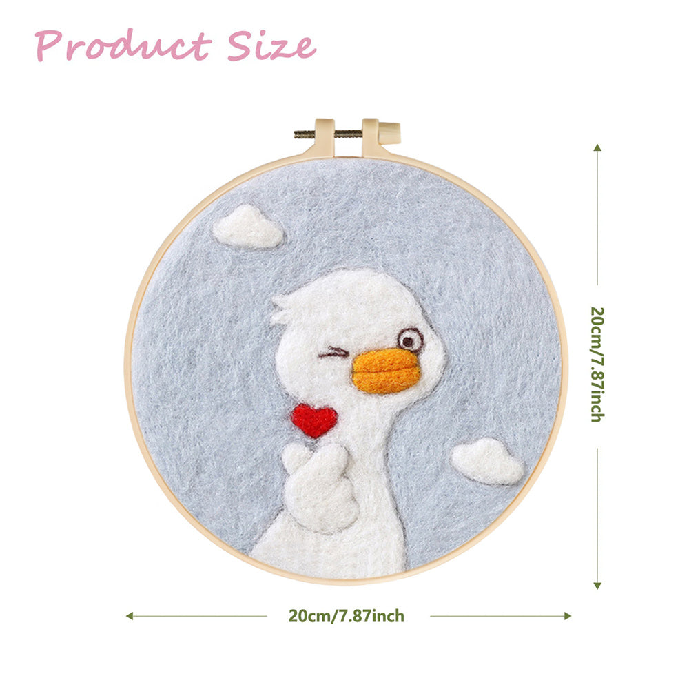 Duckling Shows Love Wool Needle Felting Painting Kit
