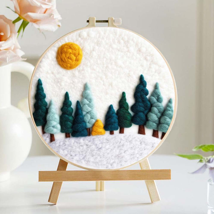 Cedars in the Sunlight Wool Needle Felting Painting Kit