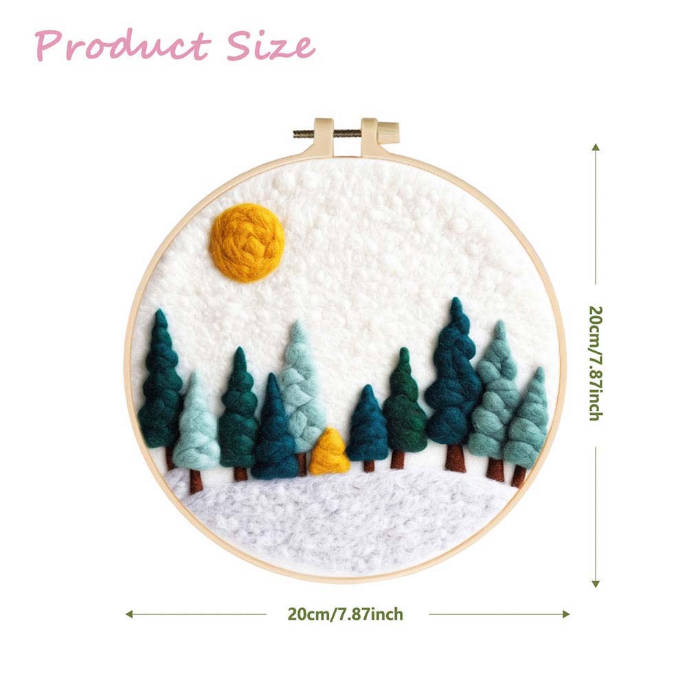 Cedars in the Sunlight Wool Needle Felting Painting Kit