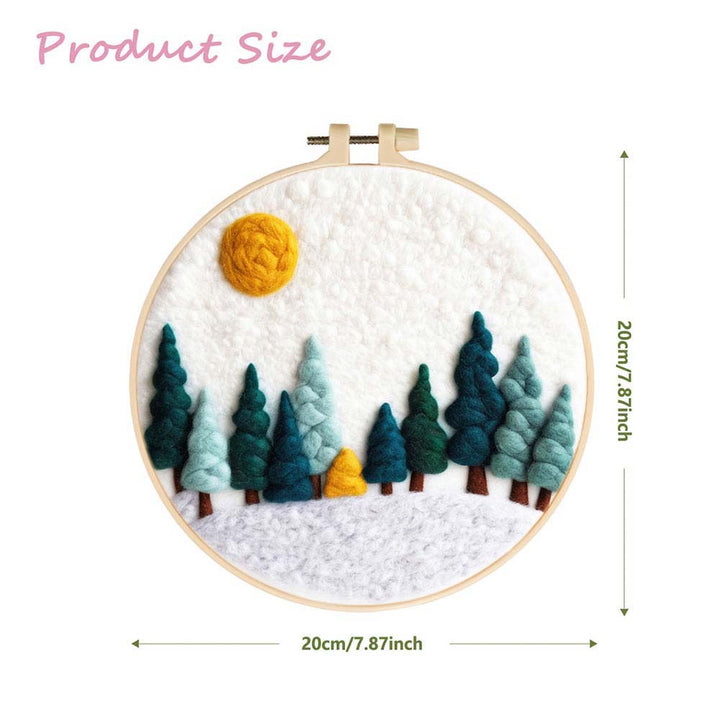 Cedars in the Sunlight Wool Needle Felting Painting Kit