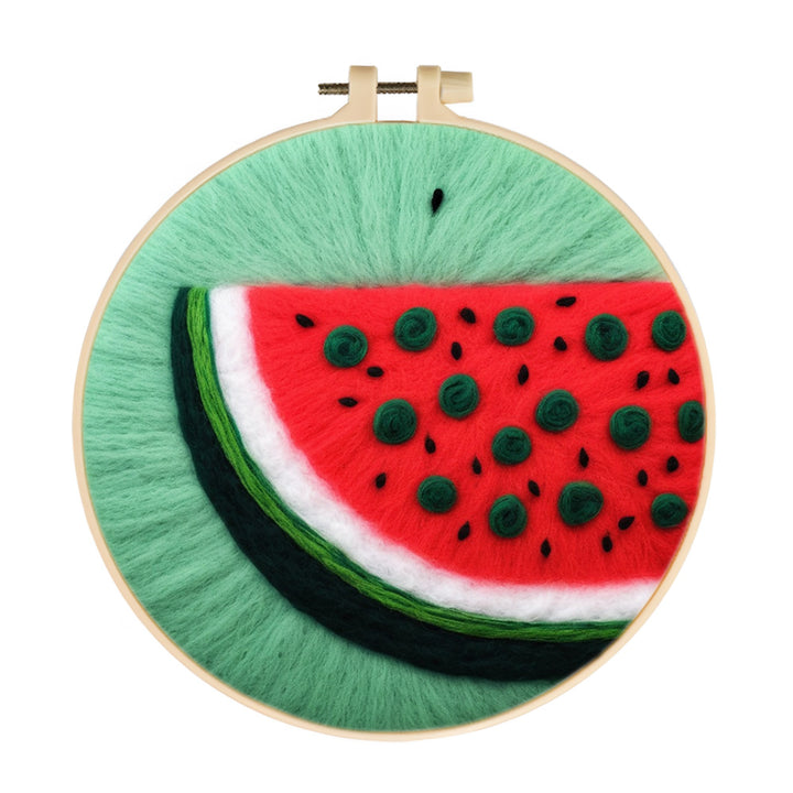 Sweet and Delicious Watermelon Wool Needle Felting Painting Kit