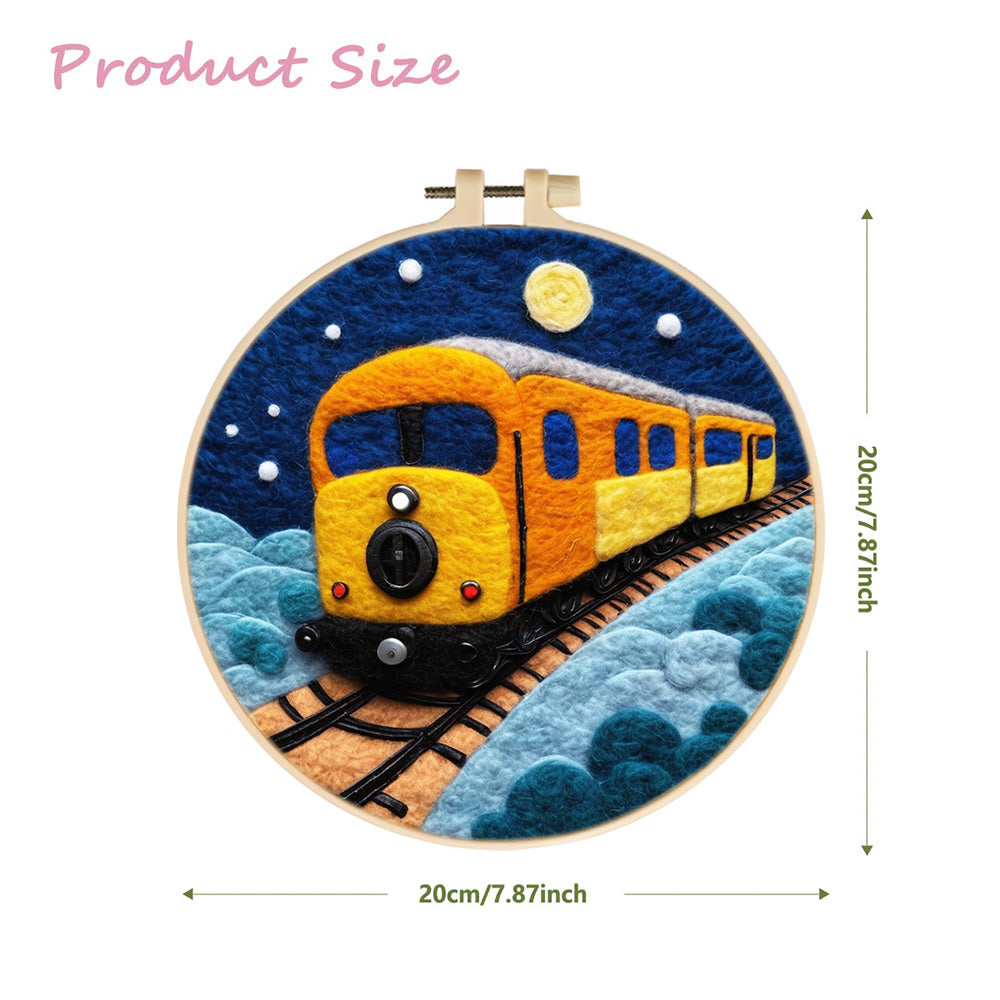 Night Train Wool Needle Felting Painting Kit
