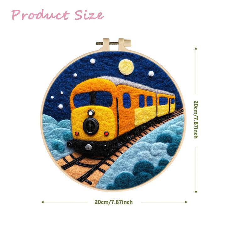Night Train Wool Needle Felting Painting Kit