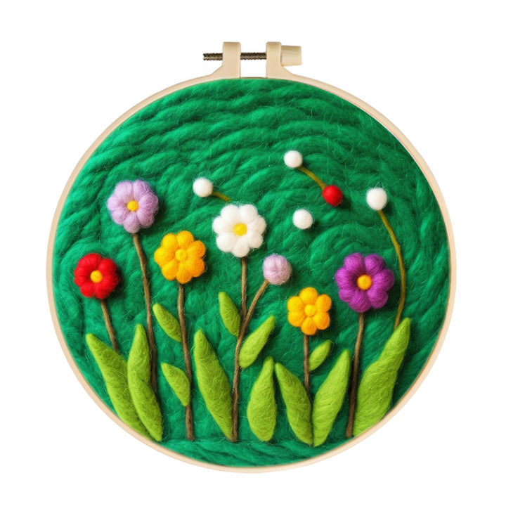Spring Flowers Wool Needle Felting Painting Kit