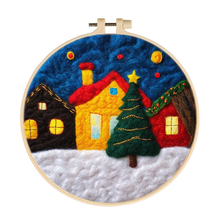 Christmas Town Wool Needle Felting Painting Kit