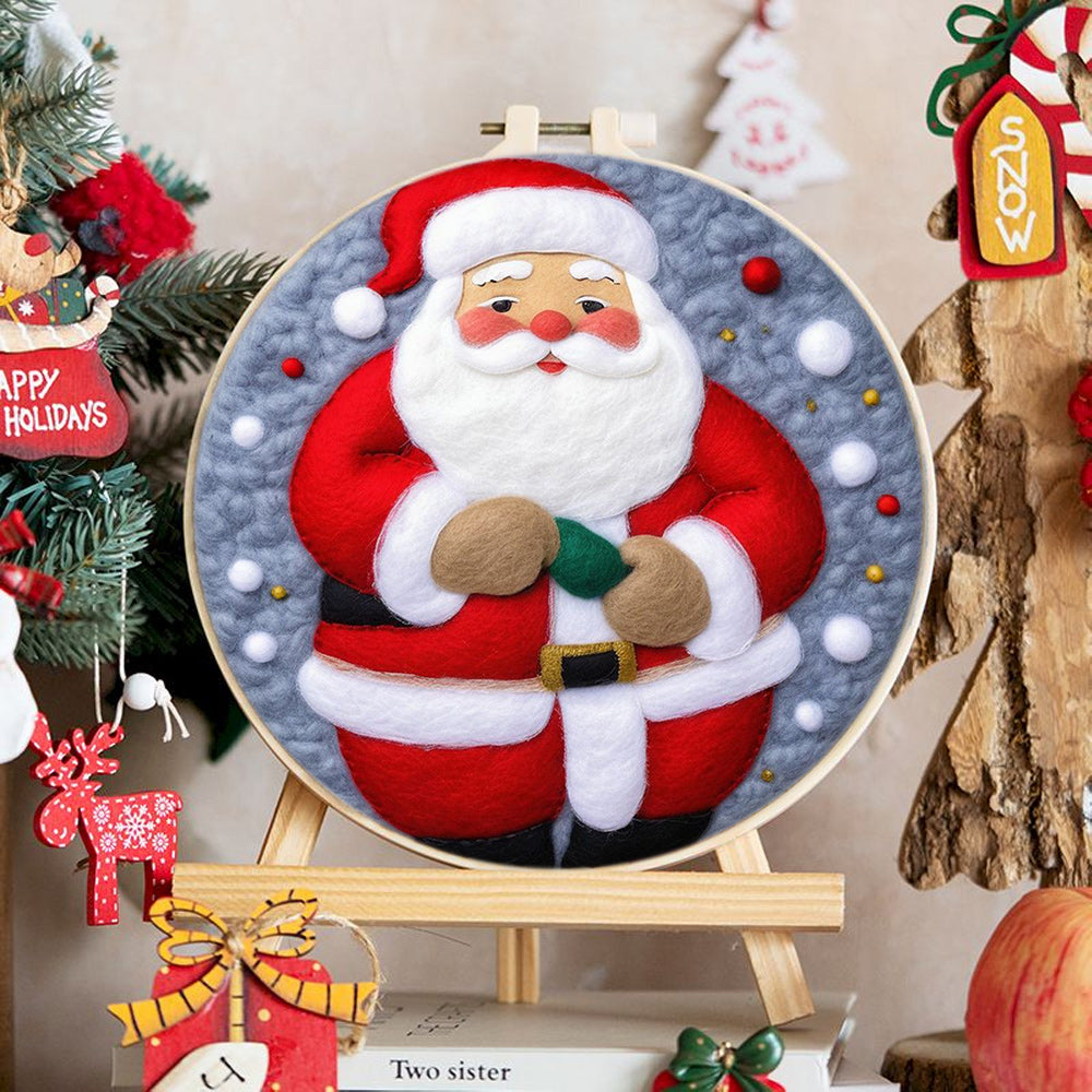 Santa Claus Wool Needle Felting Painting Kit