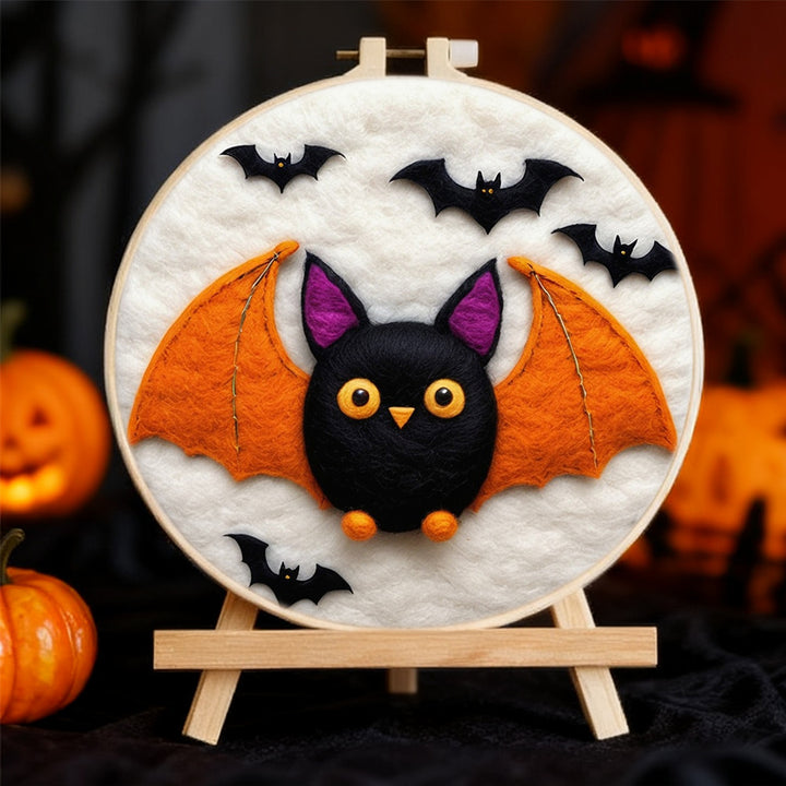 Halloween Bat Parade Wool Needle Felting Painting Kit