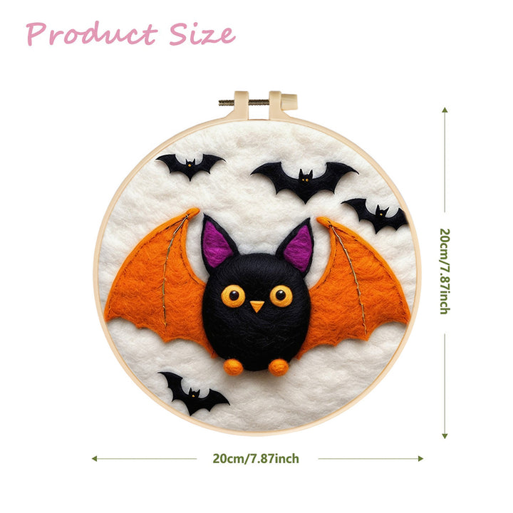 Halloween Bat Parade Wool Needle Felting Painting Kit