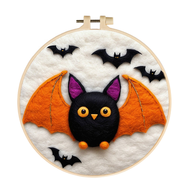 Halloween Bat Parade Wool Needle Felting Painting Kit