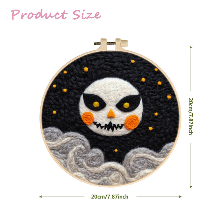Halloween Scary Moon Wool Needle Felting Painting Kit