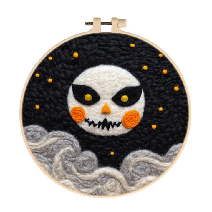 Halloween Scary Moon Wool Needle Felting Painting Kit