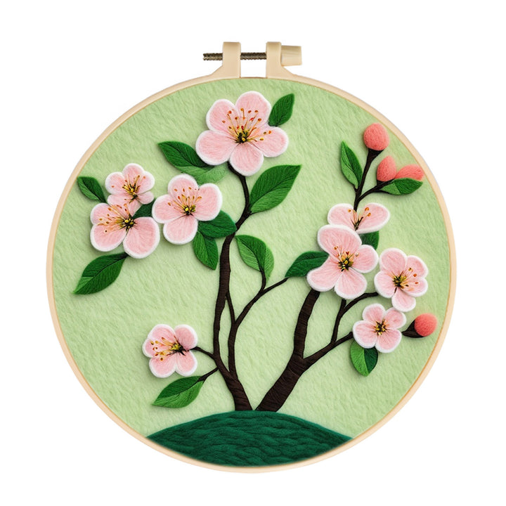 Spring Blossom Tree with Branches Wool Needle Felting Painting Kit