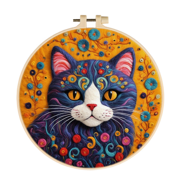 Dreamy Cat Wool Needle Felting Painting Kit