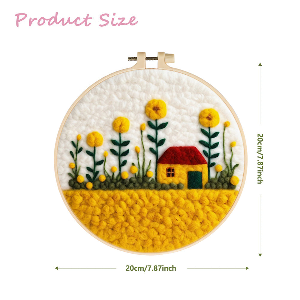 Sunflower House Wool Needle Felting Painting Kit