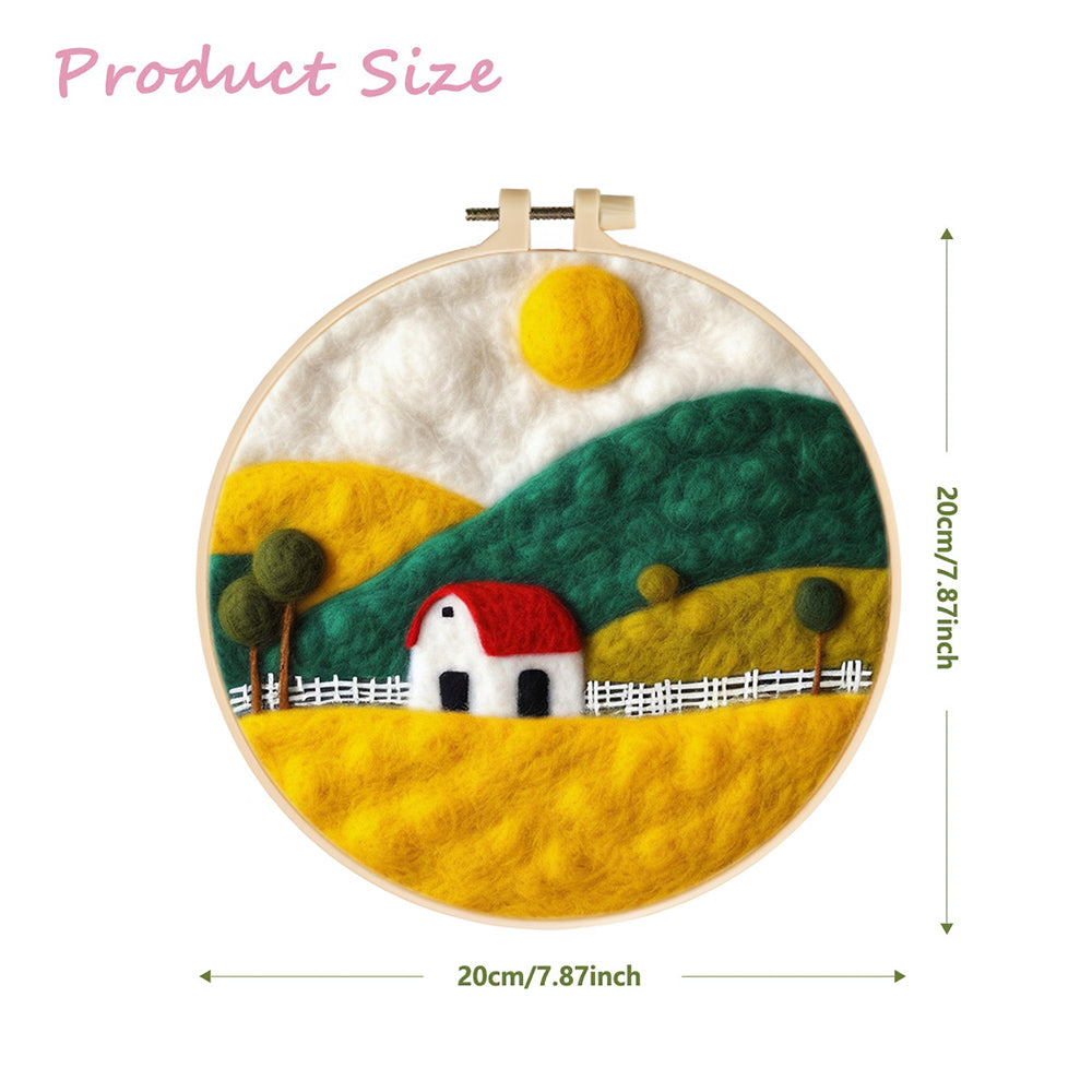 Golden Farm and Green Mountain Wool Needle Felting Painting Kit