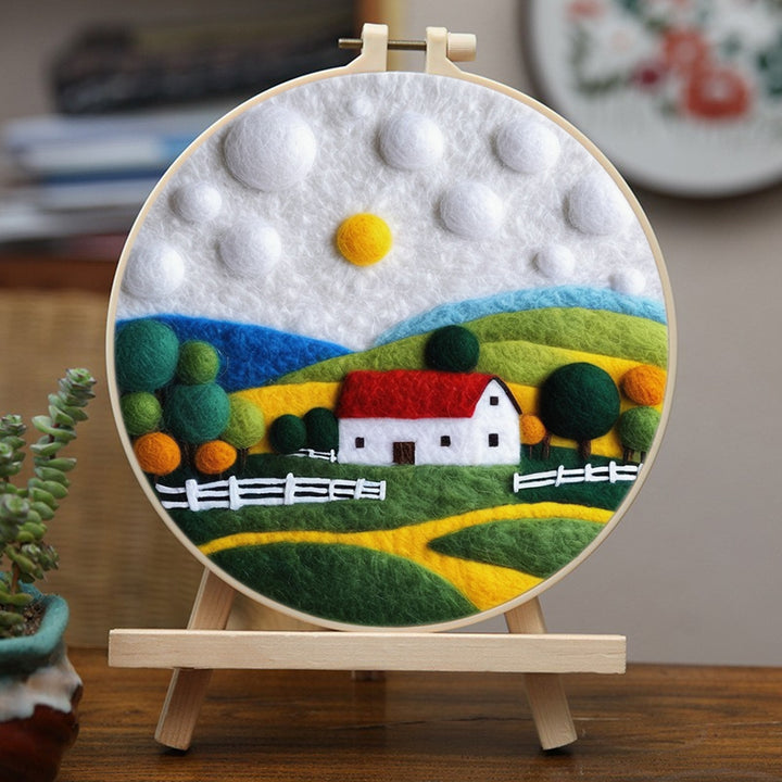 Summer Farm Wool Needle Felting Painting Kit