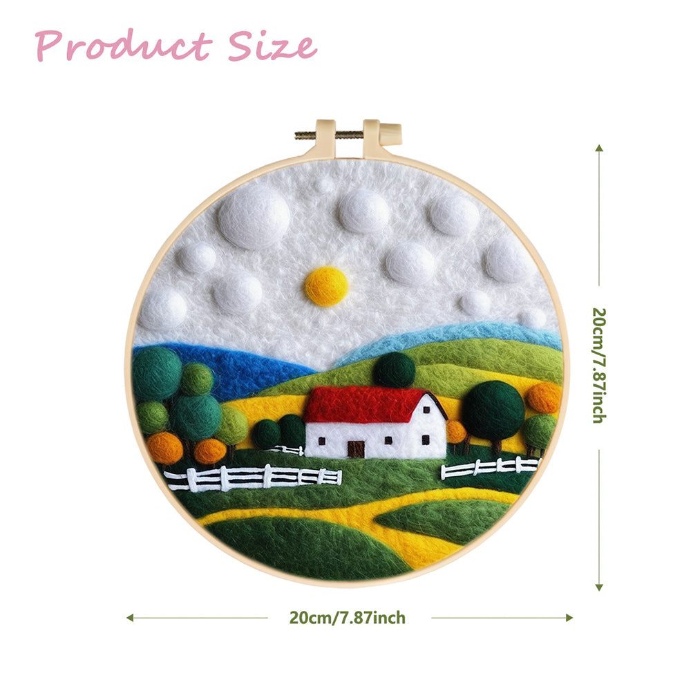Summer Farm Wool Needle Felting Painting Kit