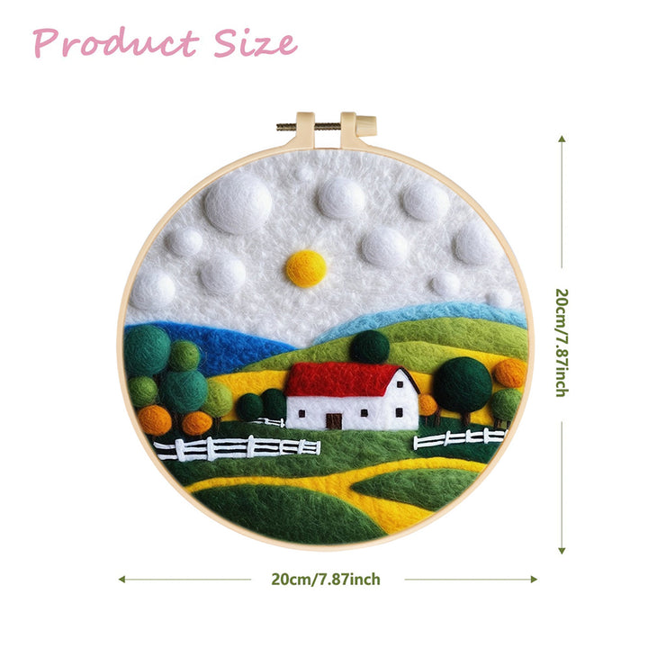 Summer Farm Wool Needle Felting Painting Kit