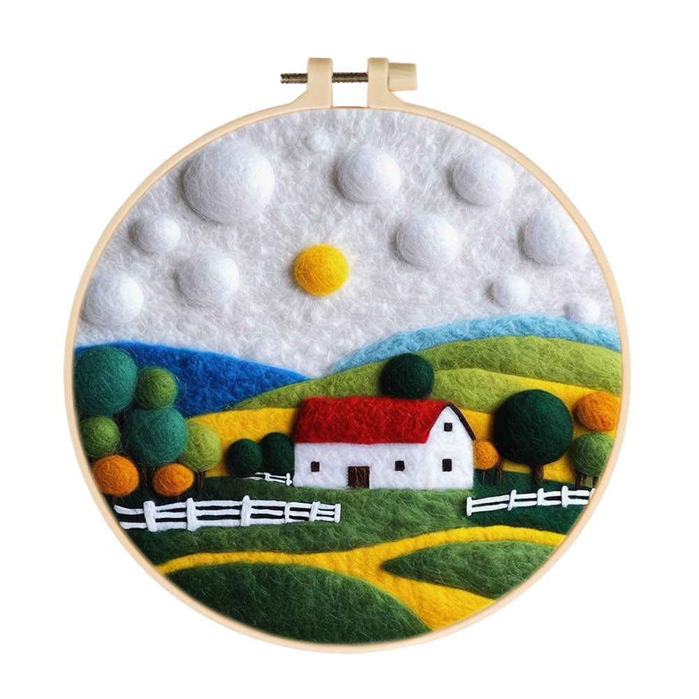 Summer Farm Wool Needle Felting Painting Kit