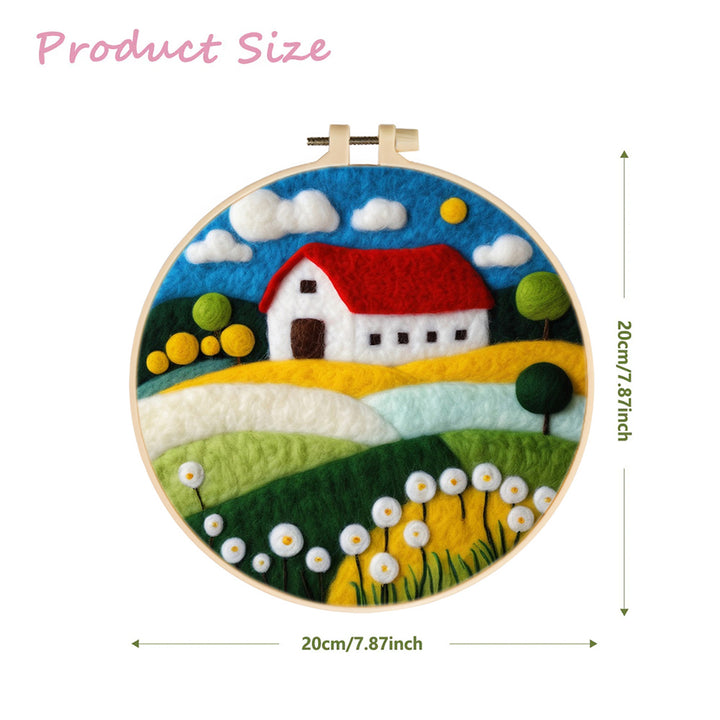 House in the Fields Wool Needle Felting Painting Kit
