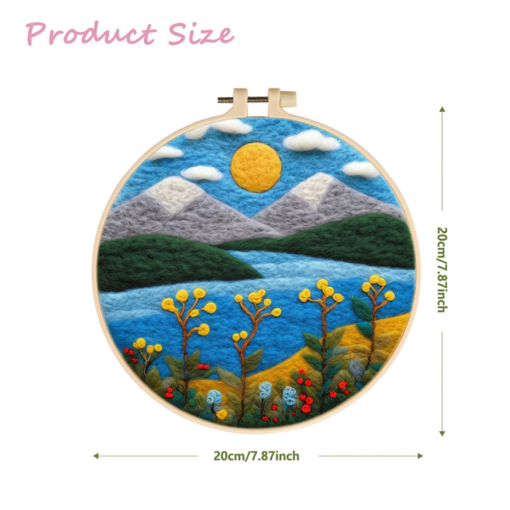 Lakes and Mountains Wool Needle Felting Painting Kit